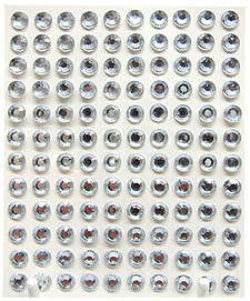 Kunst-Diamant-Sticker rund 6mm crystal